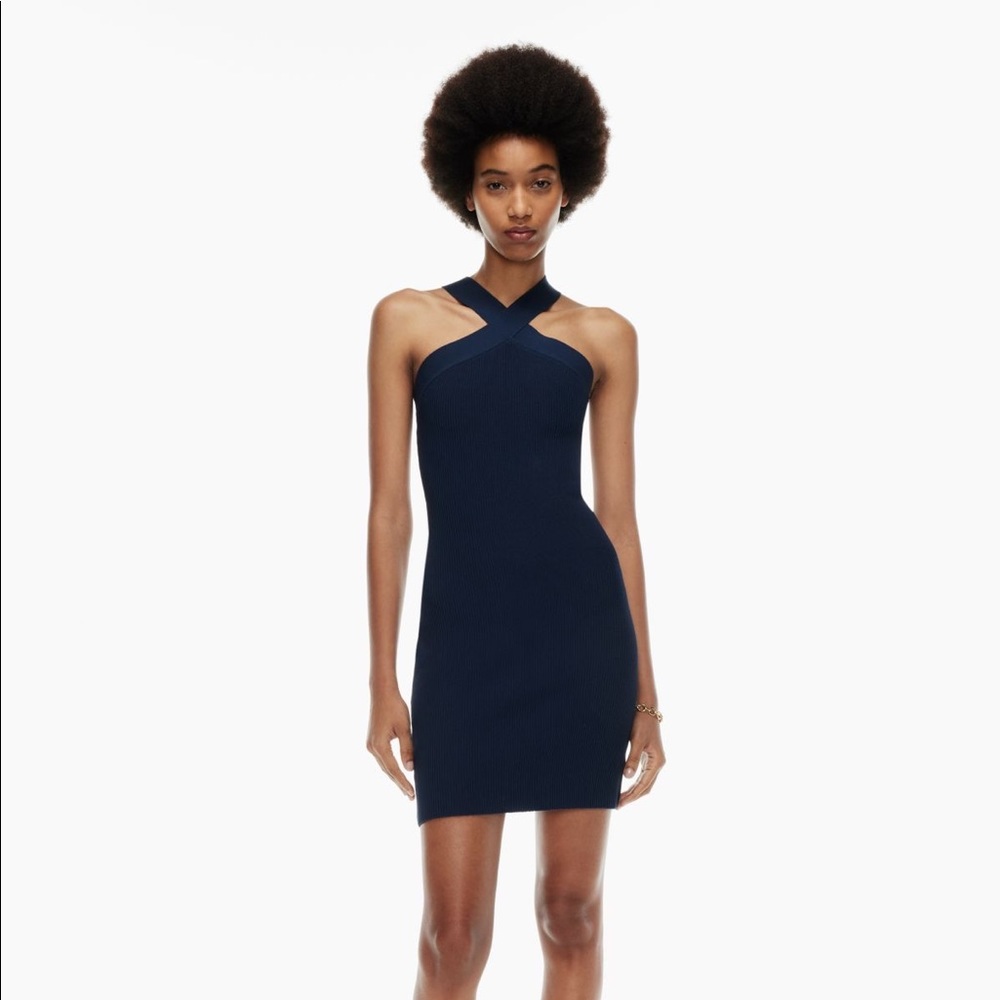 NWT Aritzia Babaton Sculpt Criss Cross Dress (Total Eclipse)